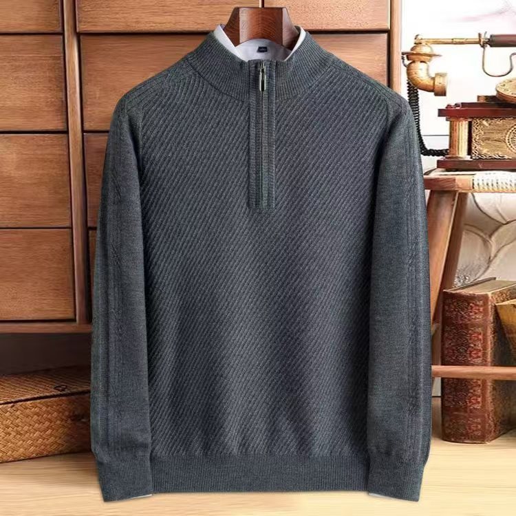 Thickened Knitting Pure Wool Sweater men