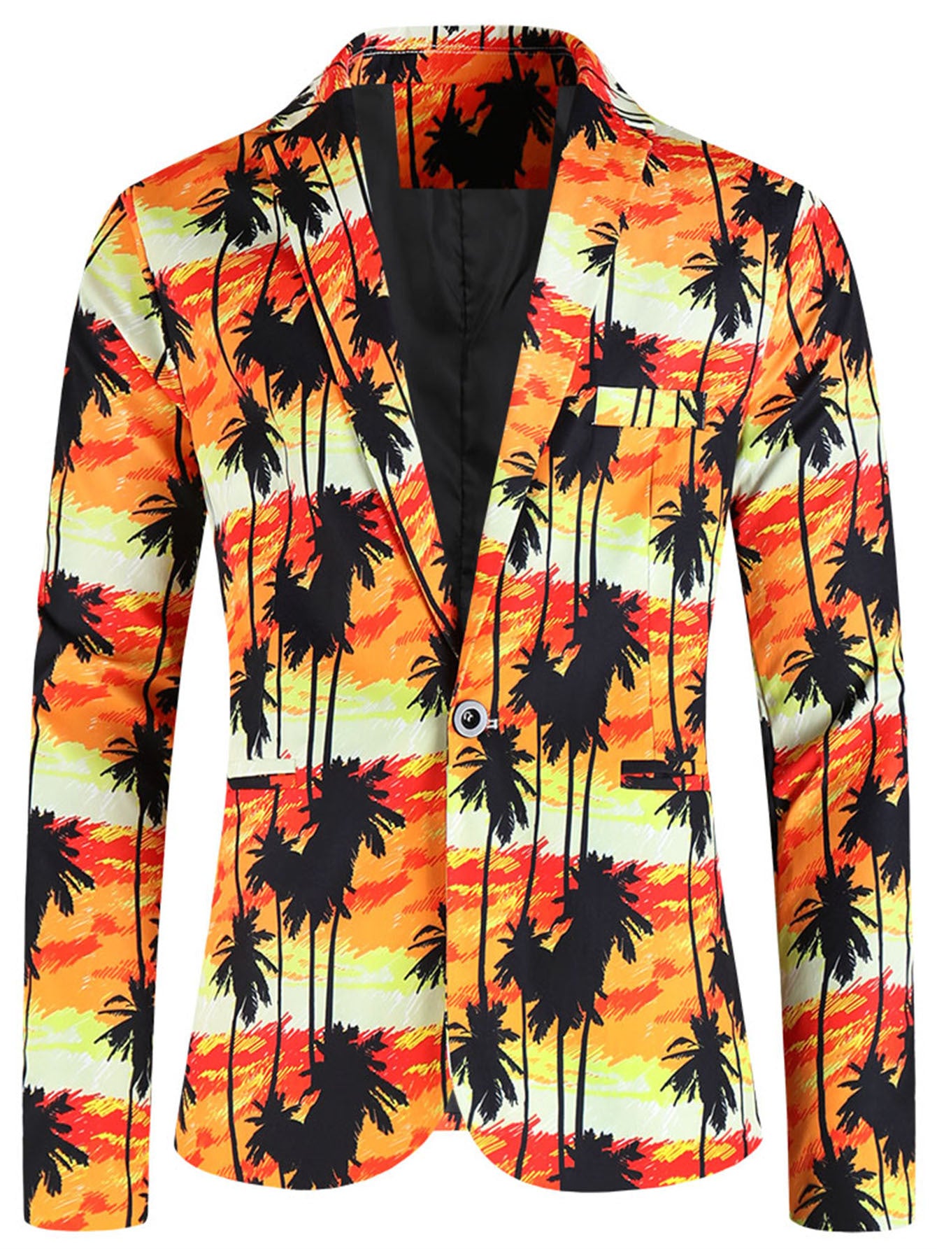 One Button Printing Leisure Suit men