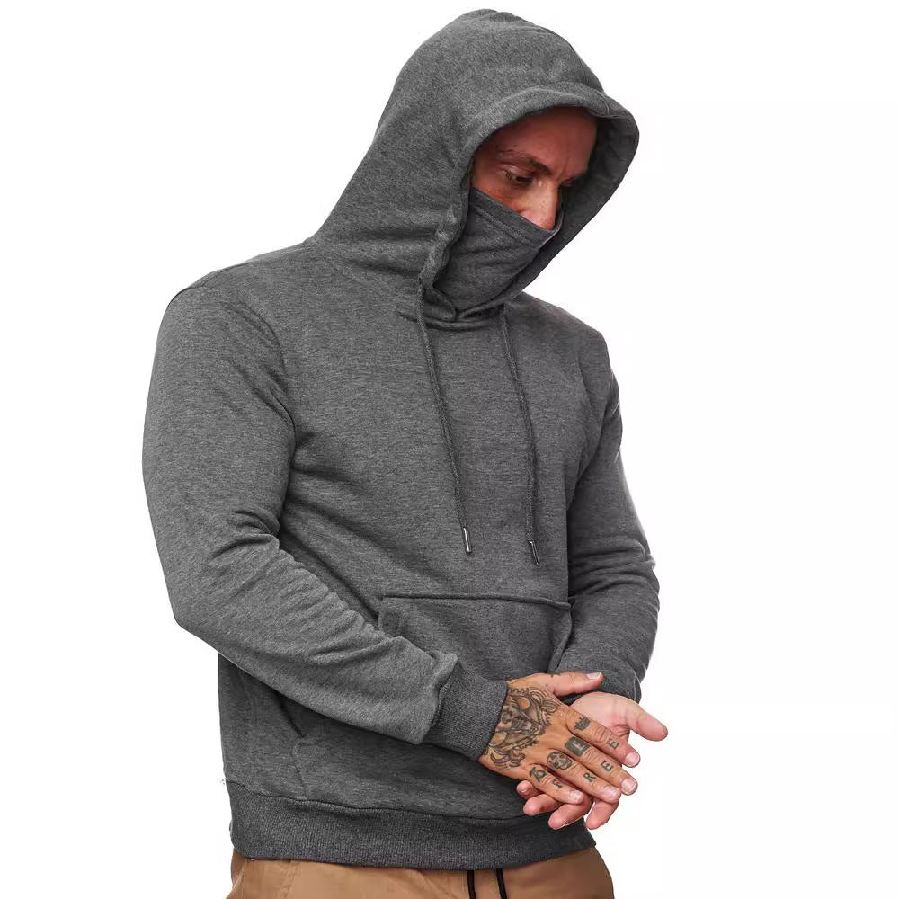 Autumn Sports Solid Color hoodie men