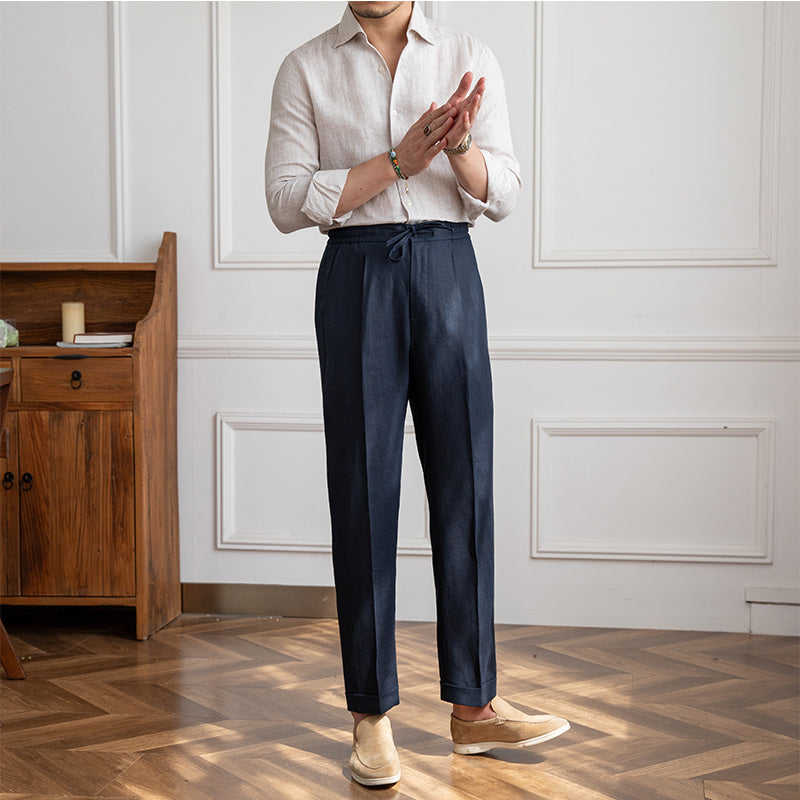 Casual Thin Tethered Linen Pants