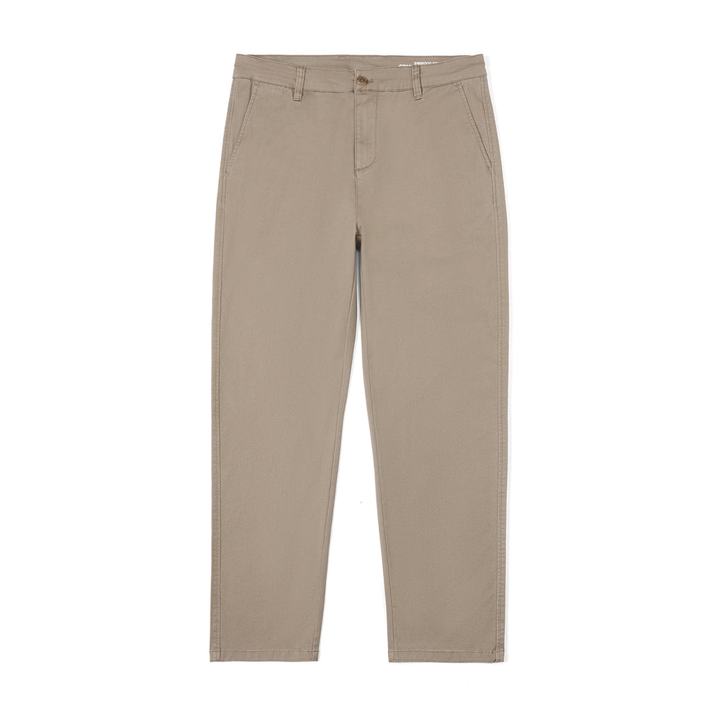 Men's Business Solid Color Stretch Cotton Cropped Pants
