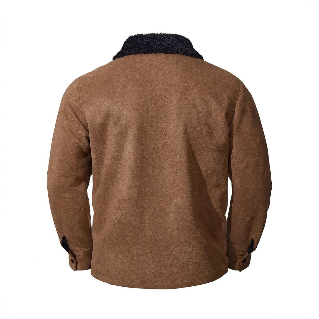 Men's Vintage Suede Casual lapel Coat