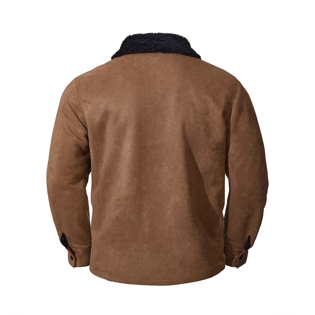 Men's Vintage Suede Casual lapel Coat