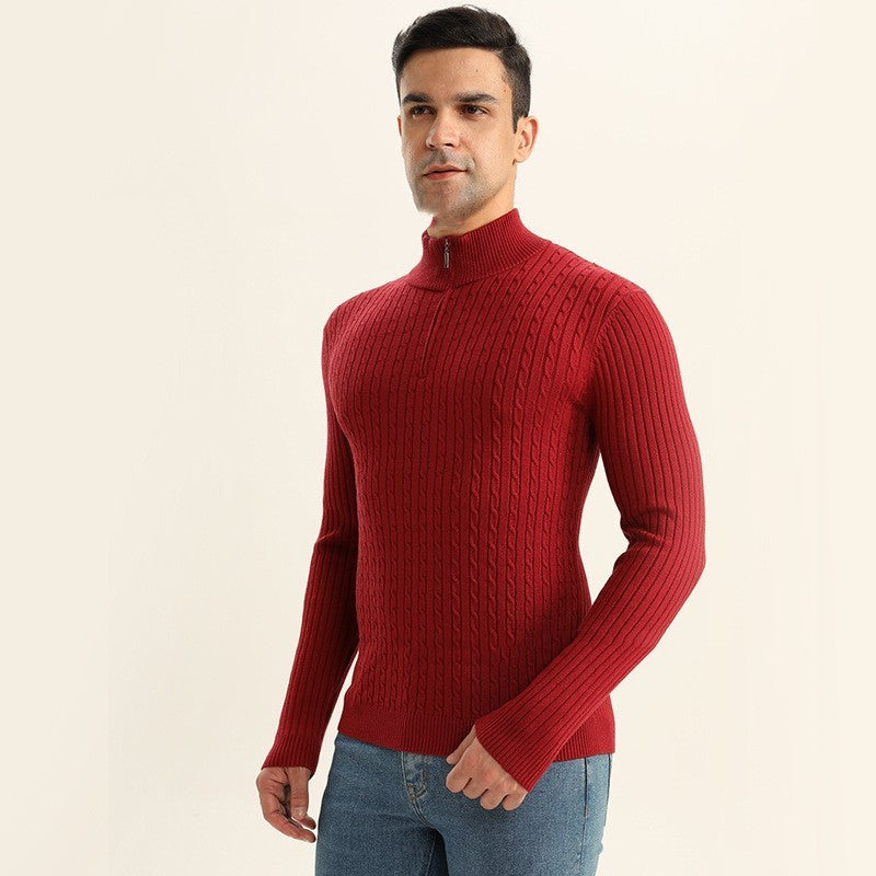 European And American Style Men's Knitwear Coat