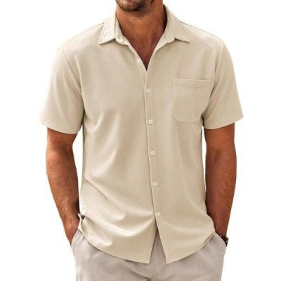 Men's Cardigan Plus Size Short Sleeve shirt