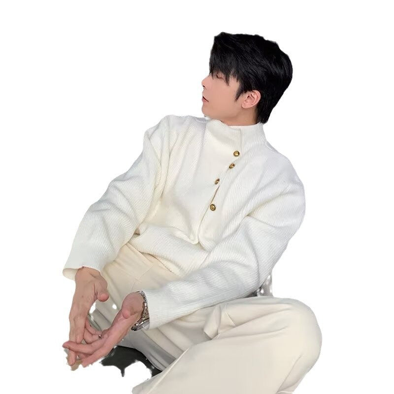 Lazy Brass Buckle Sweater For Men