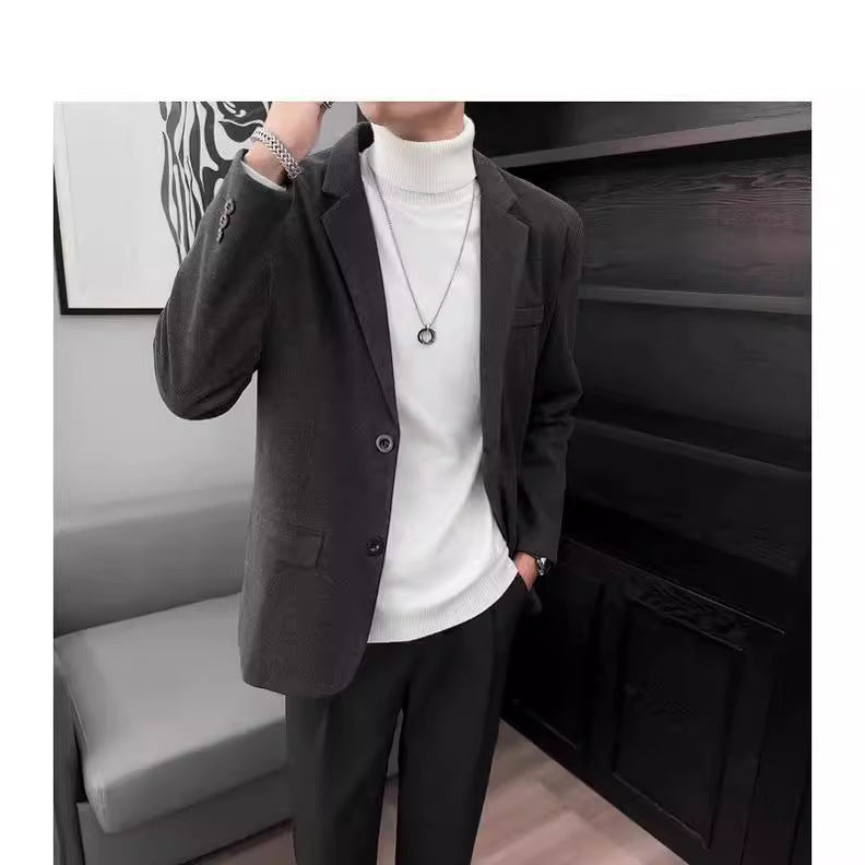 Men's Korean Casual Versatile Solid Color suit Jacket