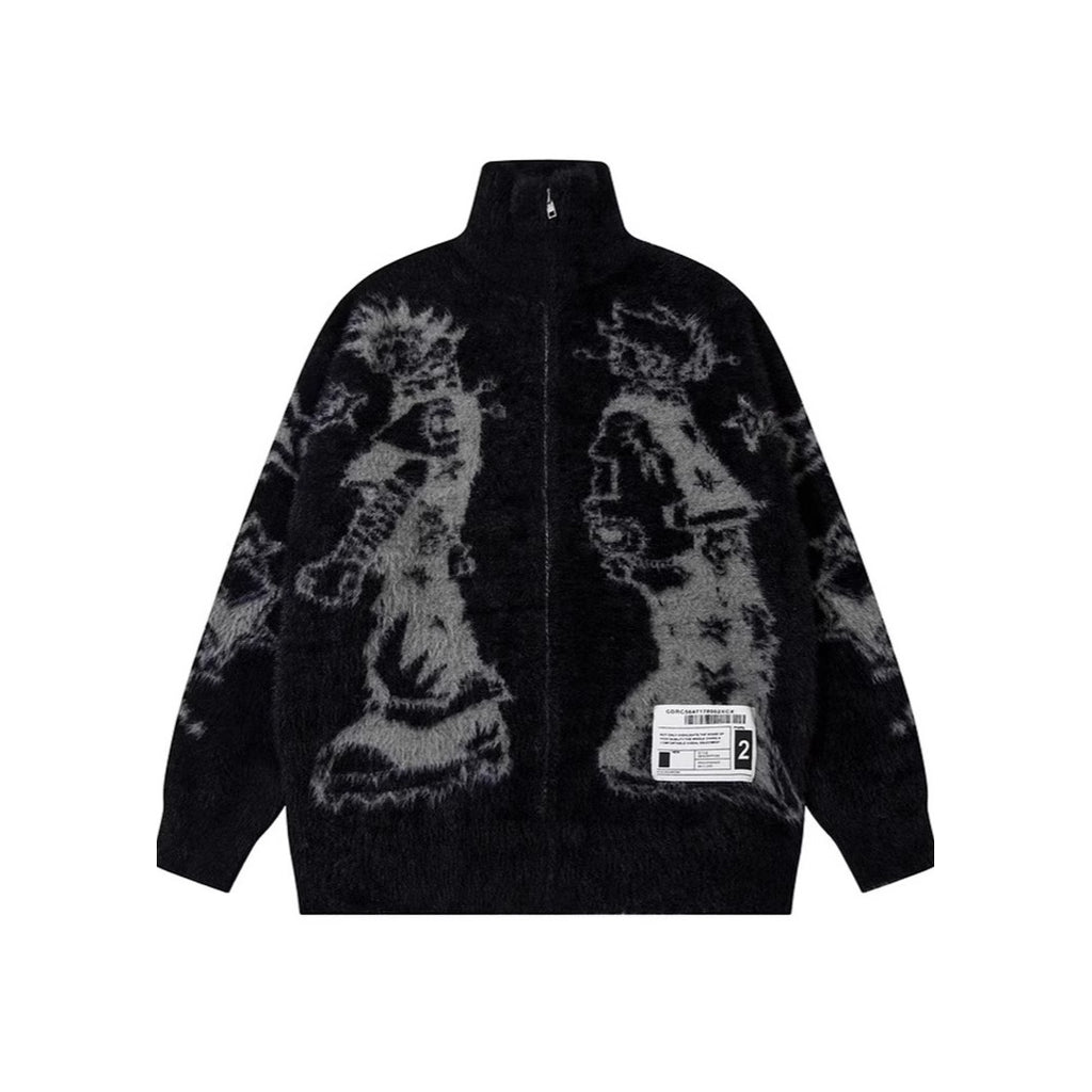 Polyester Fall Winter Men's Knitted Sweater