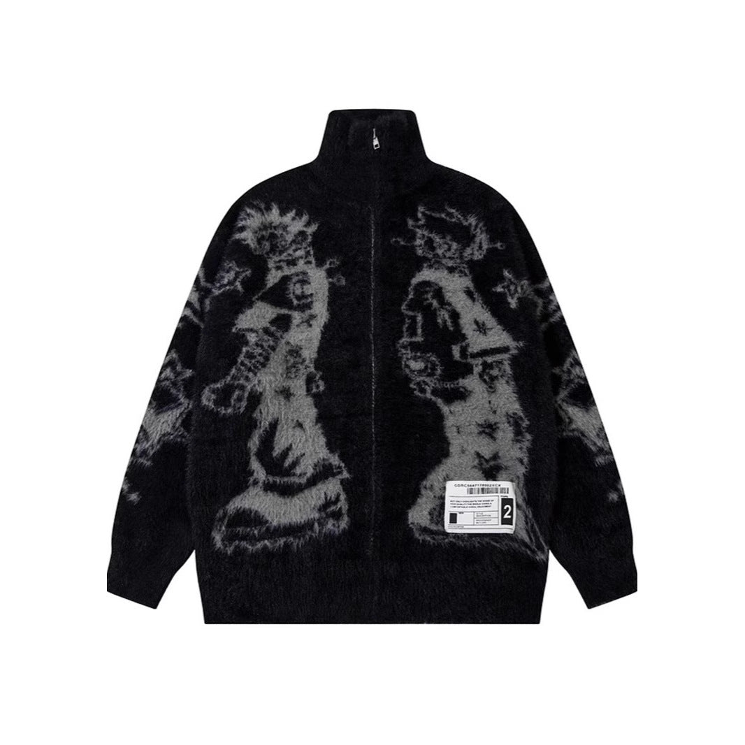 Polyester Fall Winter Men's Knitted Sweater