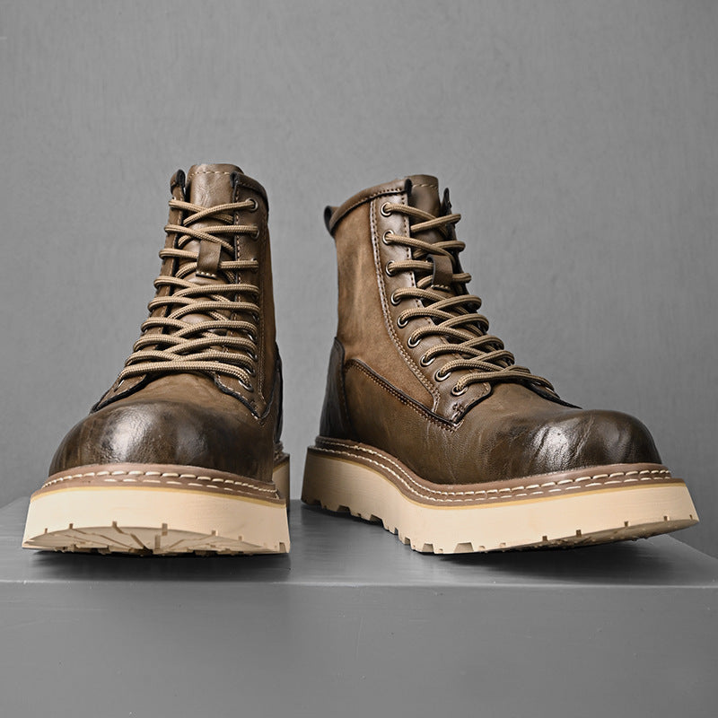 Men's High-top British Style Working Boots