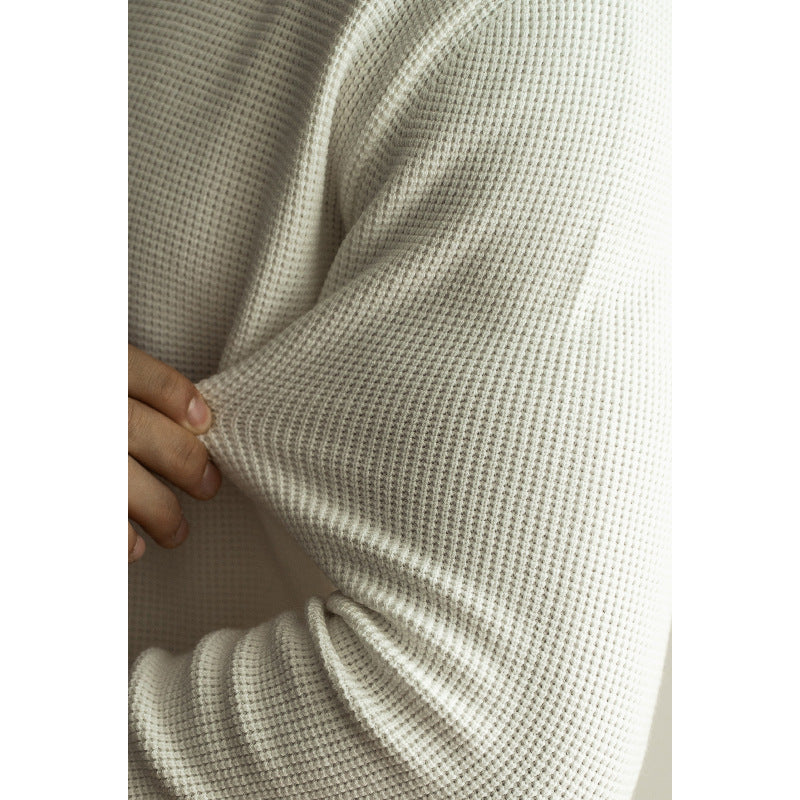 Men's Winter And Autumn Casual V-neck Long Sleeve Sweater Henley Shirt