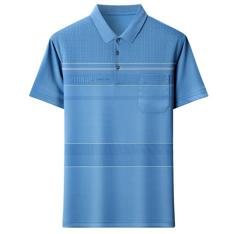 Men's Youth Polo Collar Stripes t-shirt
