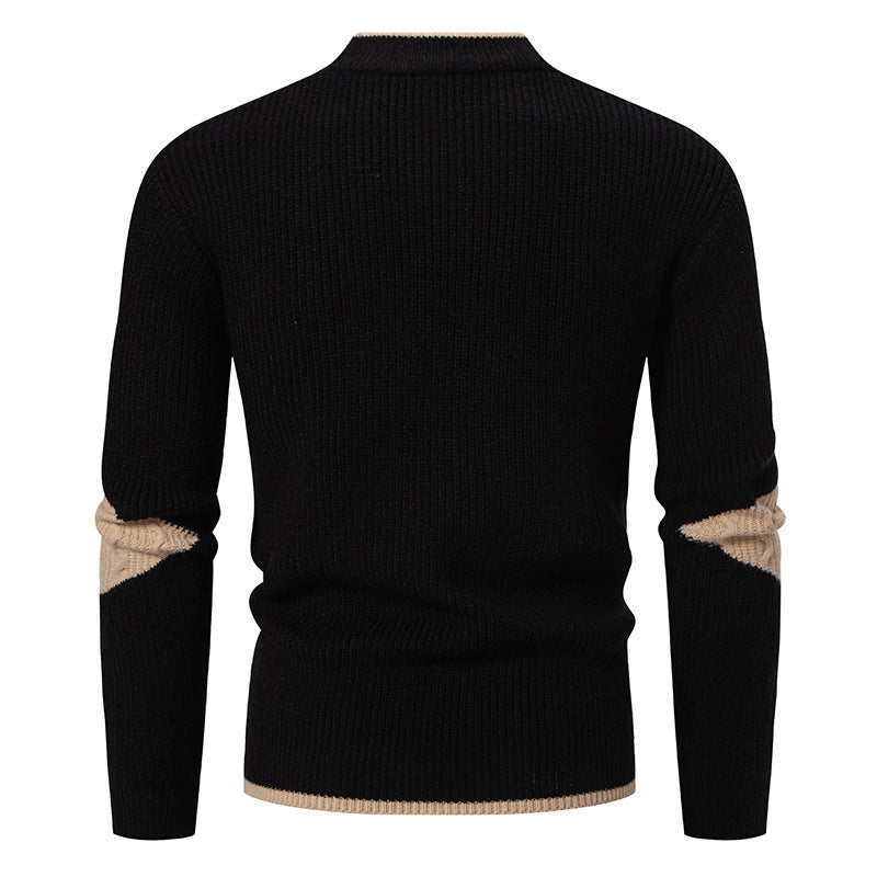 Men's Multicolor Woven Cotton Velvet Sweater