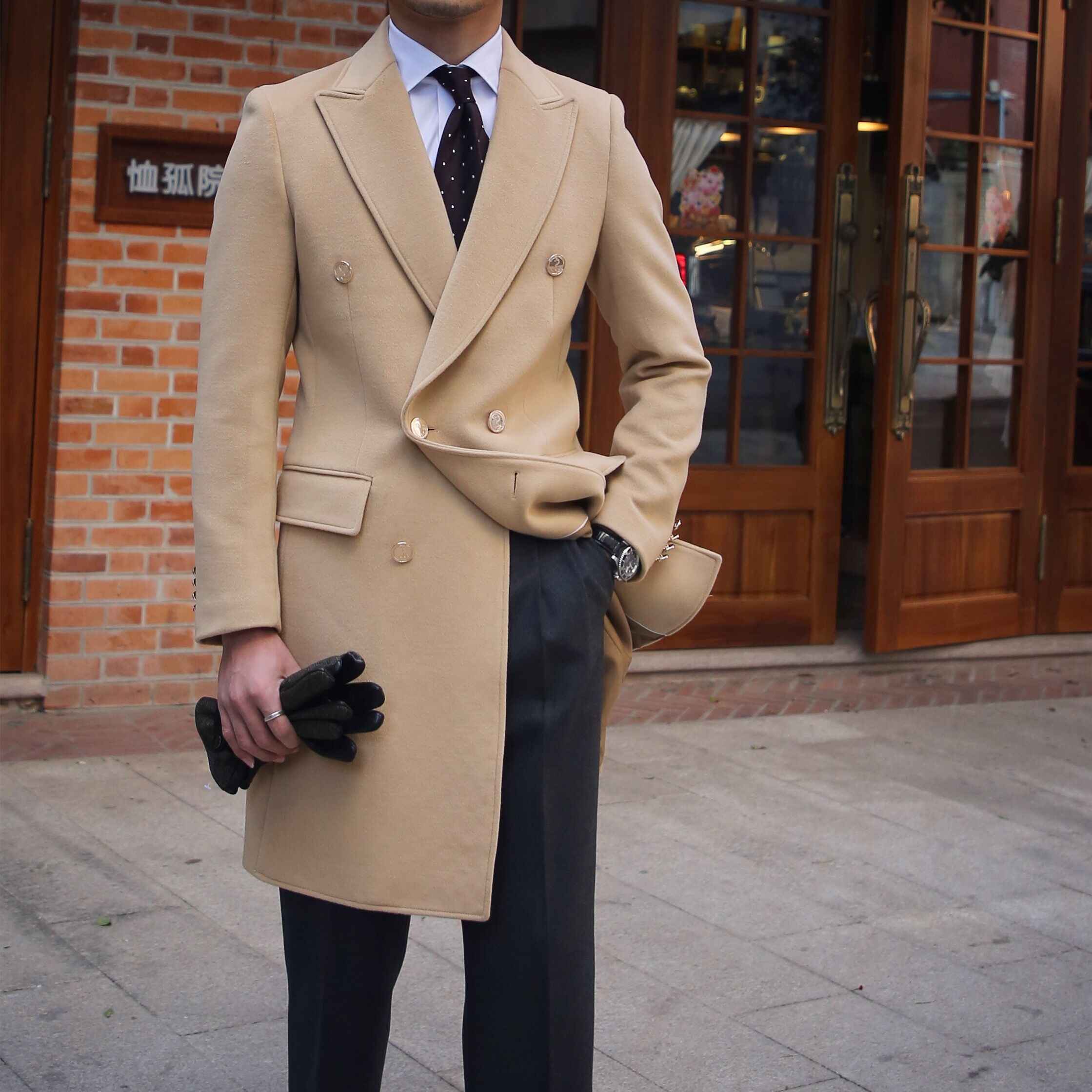 Wool Slim Fit british coat