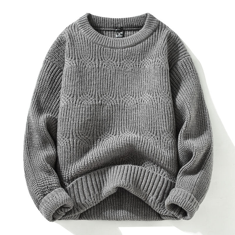 Autumn Round Neck Pullover Base Men's Sweater