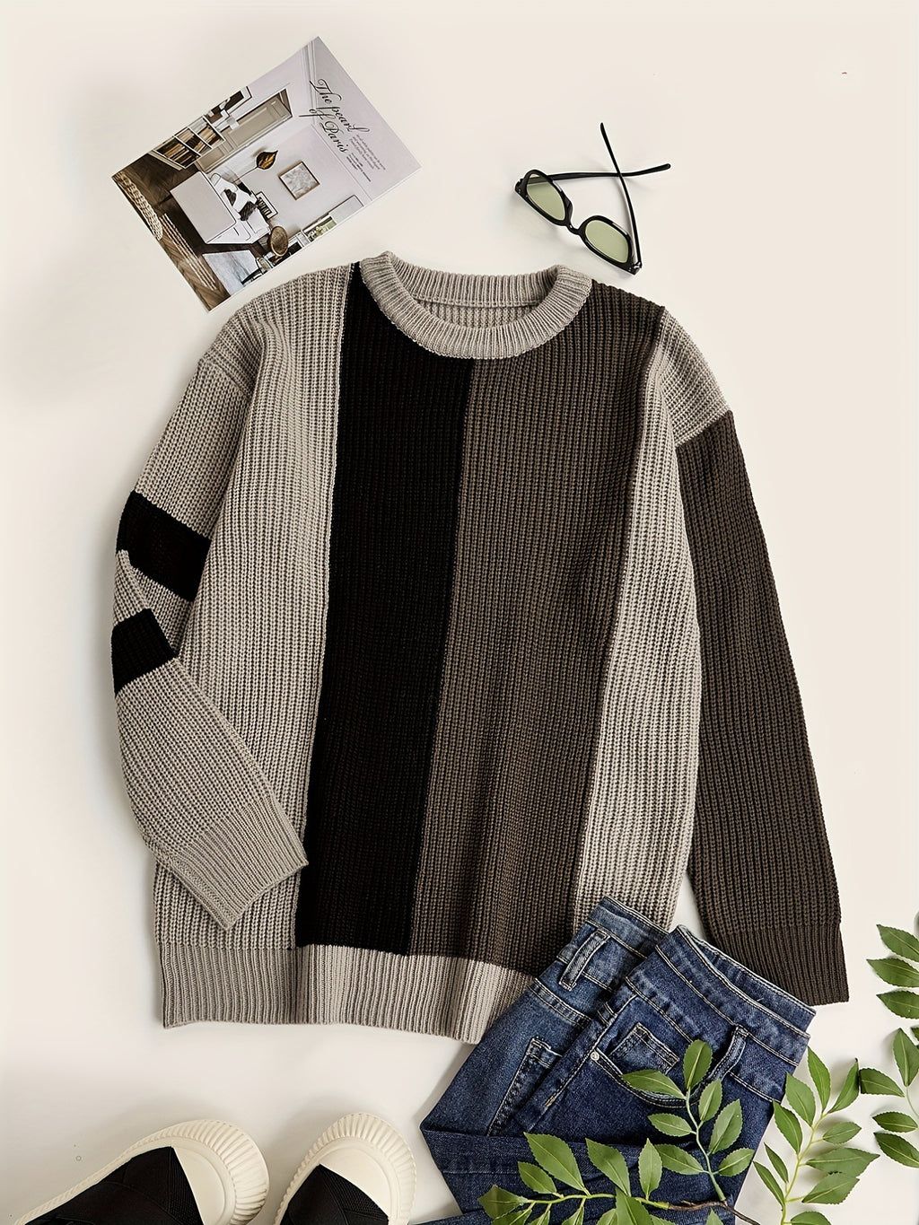 Round Neck Pullover Men's Sweater
