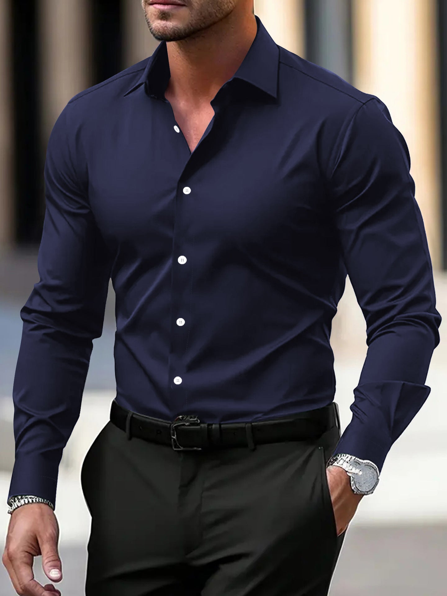 Men's Business Button Down Shirt