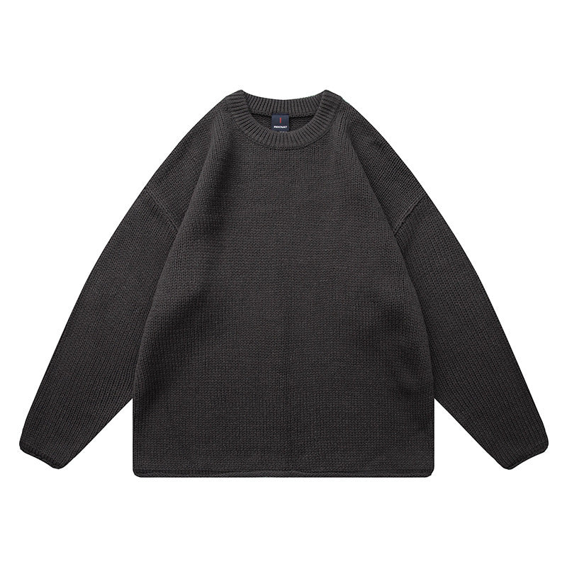 Basic Classic Solid Color Simple Sweater