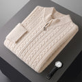 Men's Half-high Collar Zipper Sweater