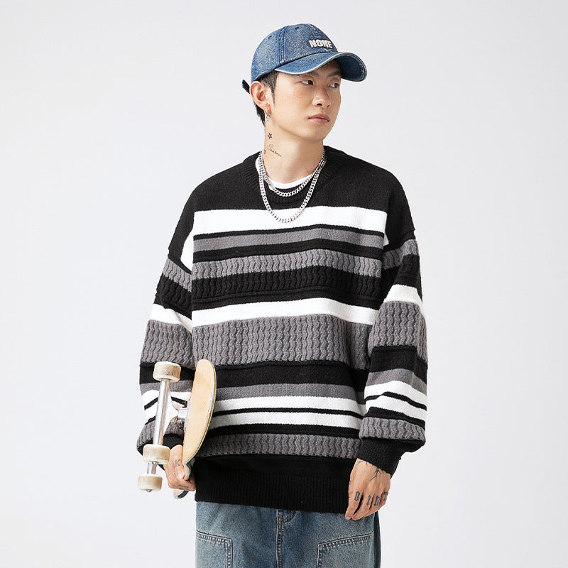 Japanese Round Neck Sweater Men's