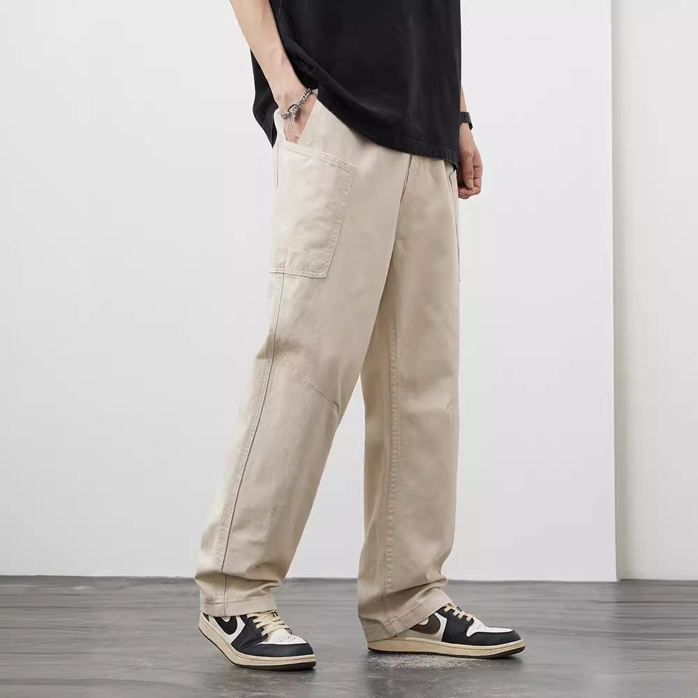 American Casual With Big Pockets Loose Cargo Pants
