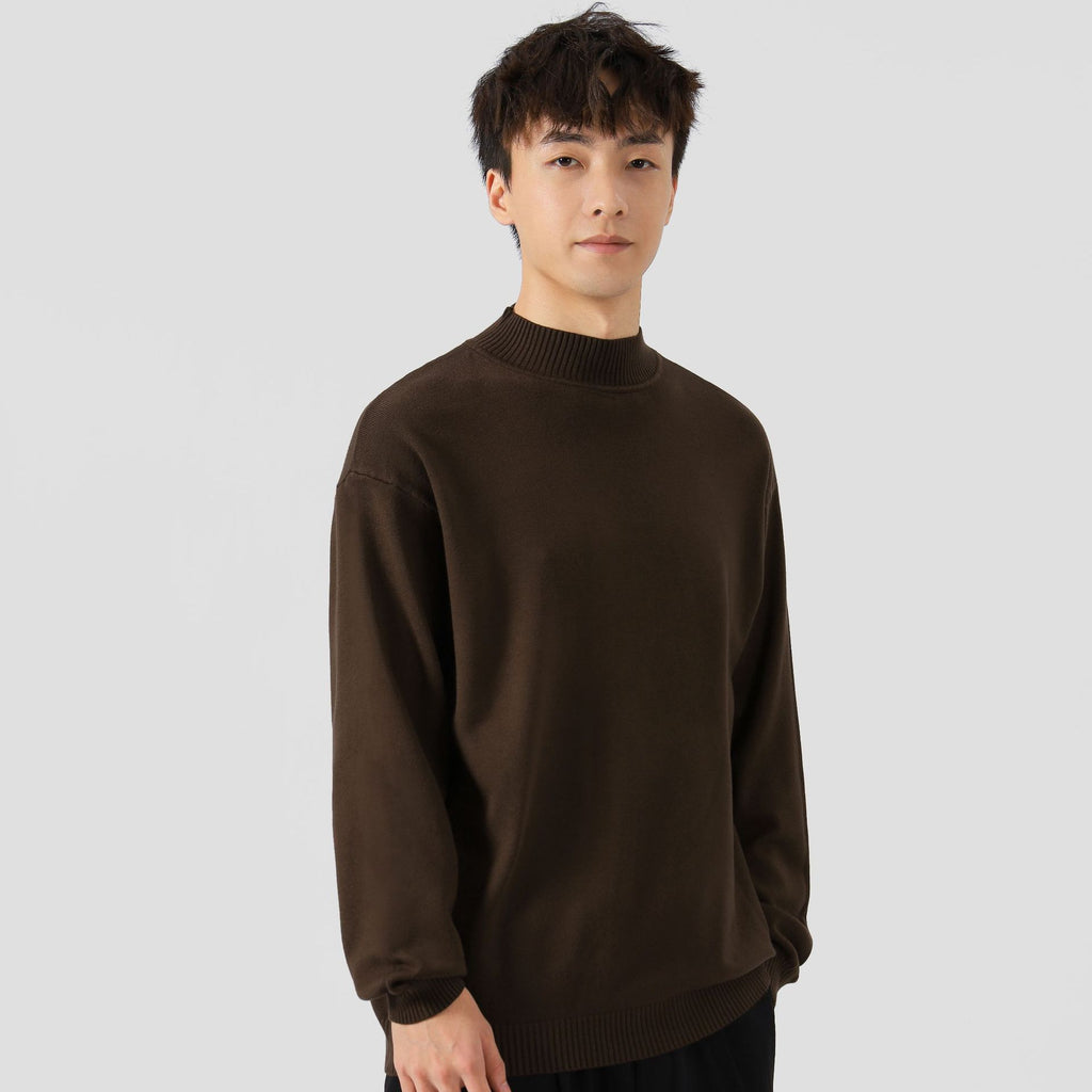 Solid Color Loose Inner Wear Leisure Warm Bottoming Long-sleeved Sweater