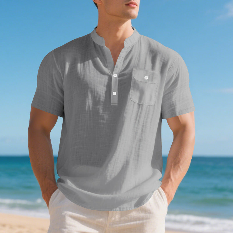 Summer American Linen Men's shirt