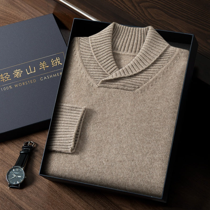 Autumn And Winter Cashmere Lapel Sweater