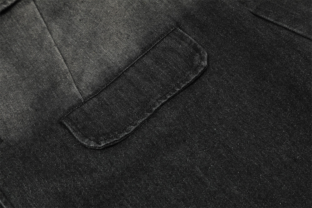 Inkjet Gradient Denim Coat