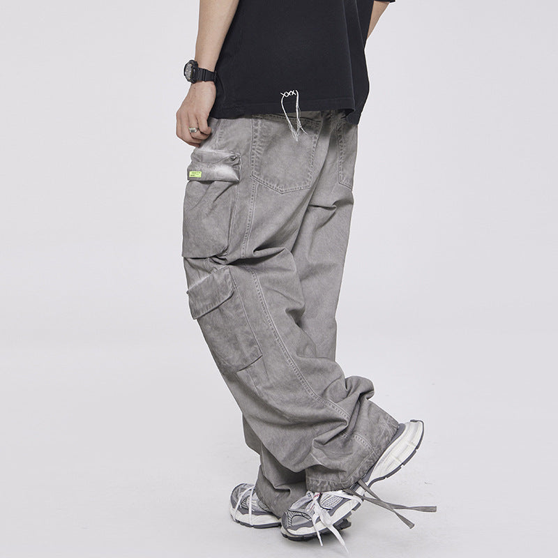 Heavy High-grade Workwear Multi-pocket Dirty Casual Pants