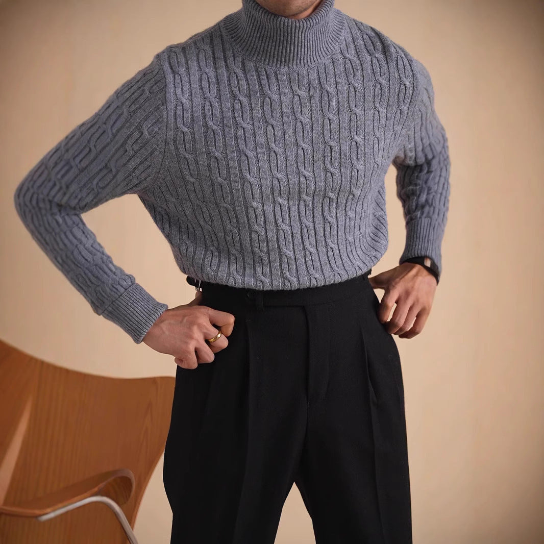 Men's Long Sleeve Casual Turtleneck Sweater