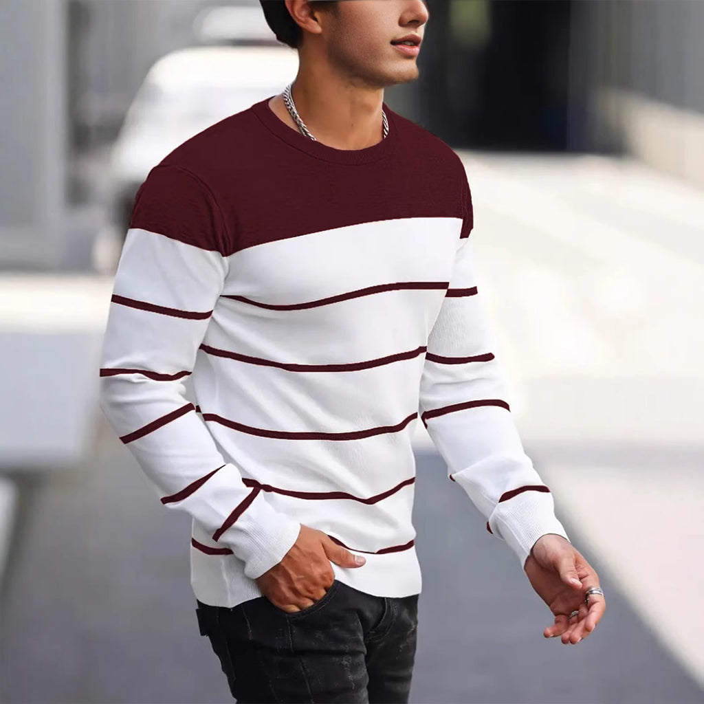 Men's Knitwear Crew Neck Casual Sweater