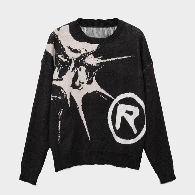 European And American Round Neck Knitted Sweater