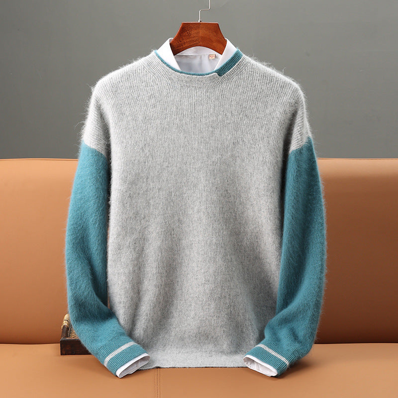 Men's Round Neck Thickened Loose And Warm sweater