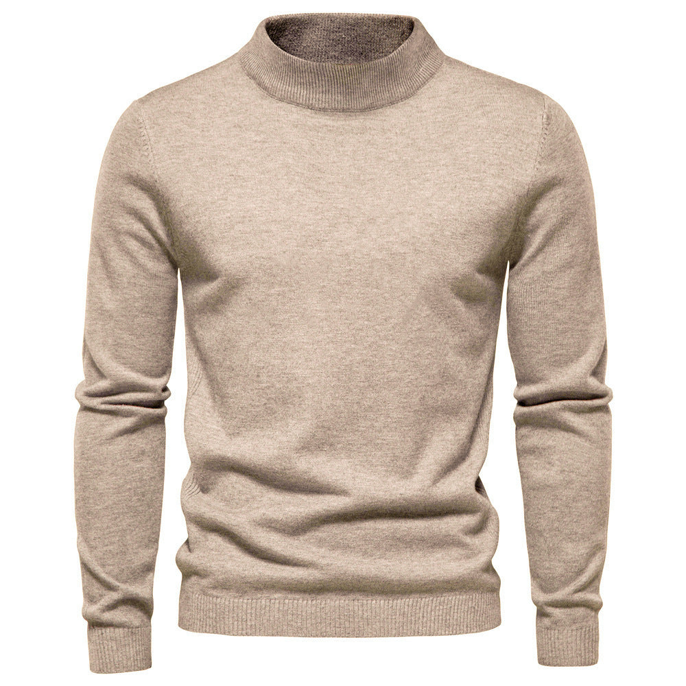 Mid-collar Slim Fit Men's Sweater