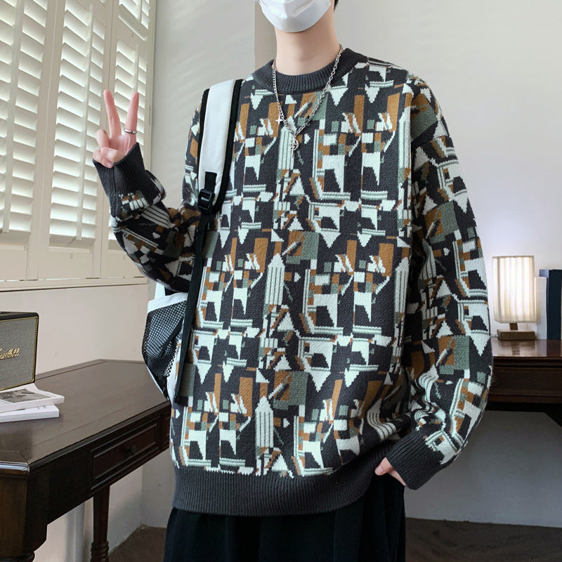 Men's Round Neck Knitted Sweater