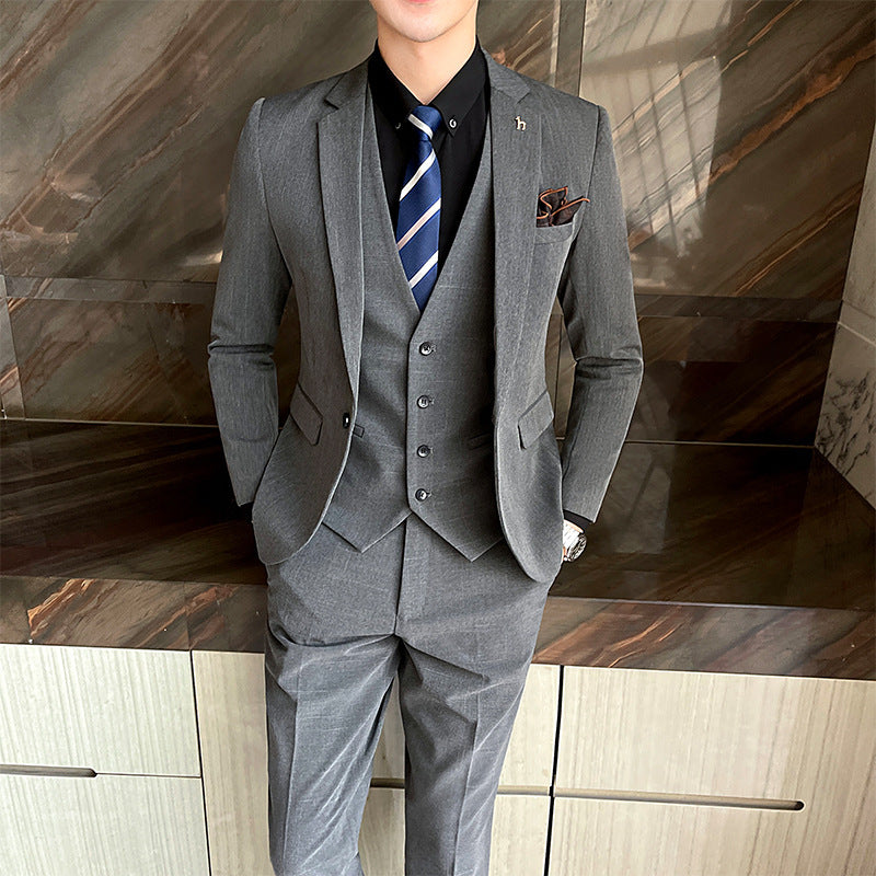 Slim Fit British Style Casual Small Business Formal suit for men