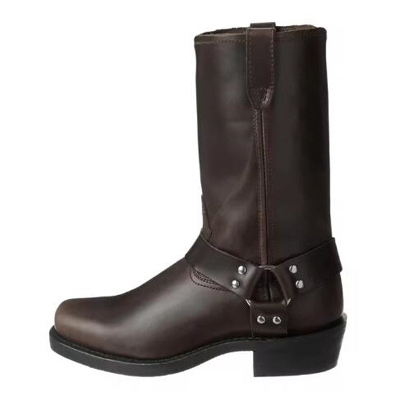 Vintage Men's Cowboy Boots Belt Buckle Ring High Top boots