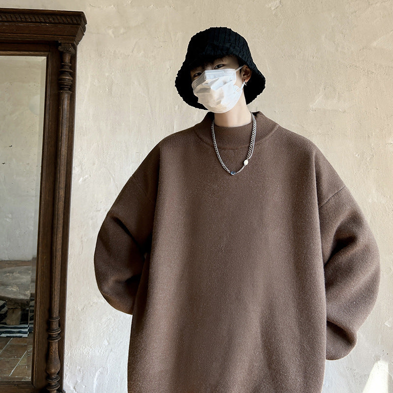 Spring And Autumn Loose And Idle Solid Color Sweater