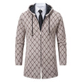 Men's Mid-length Sweater Casual Hooded Coat