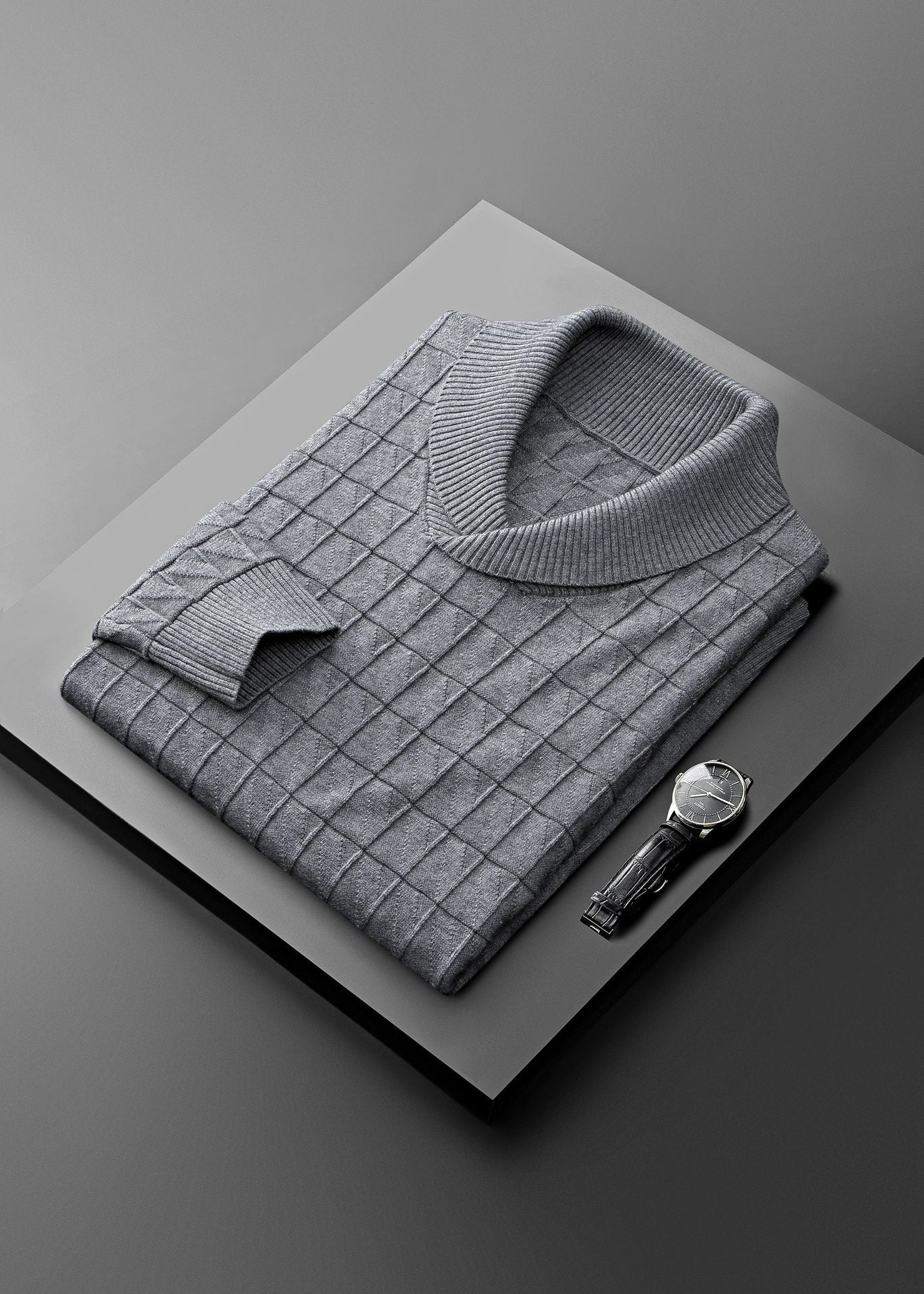 Men's Warm V-neck Sweater