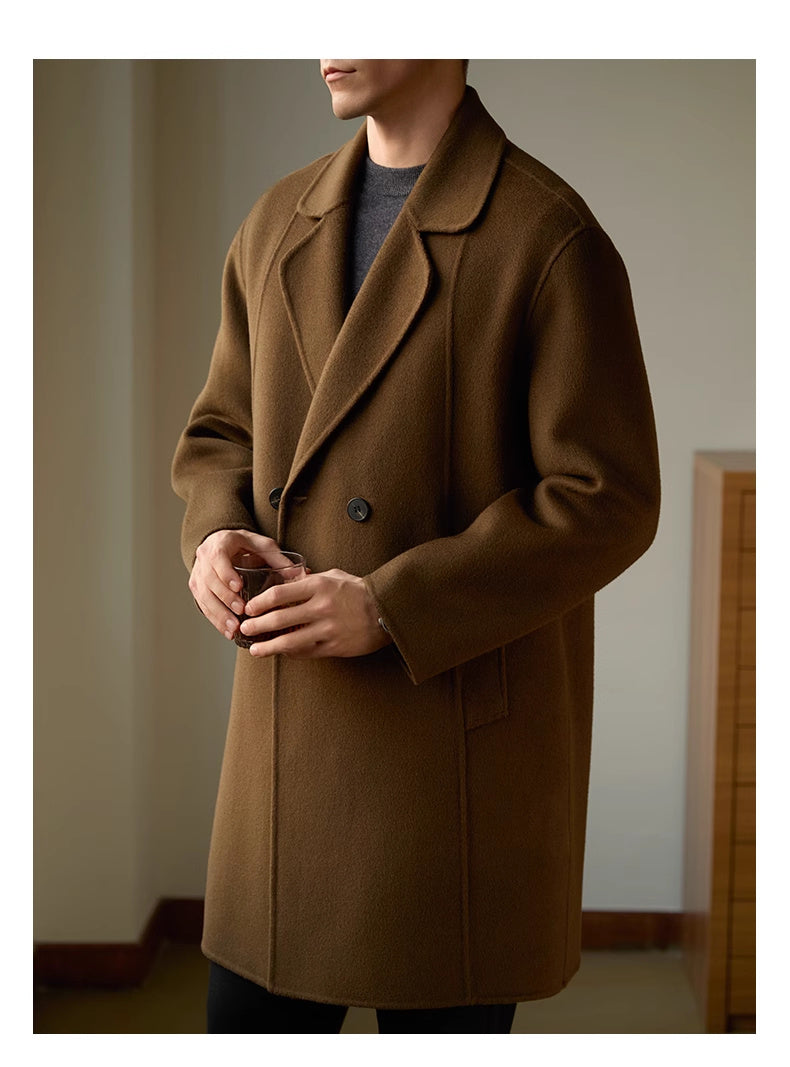 Double-sided Mid-length Woolen Thick Coat