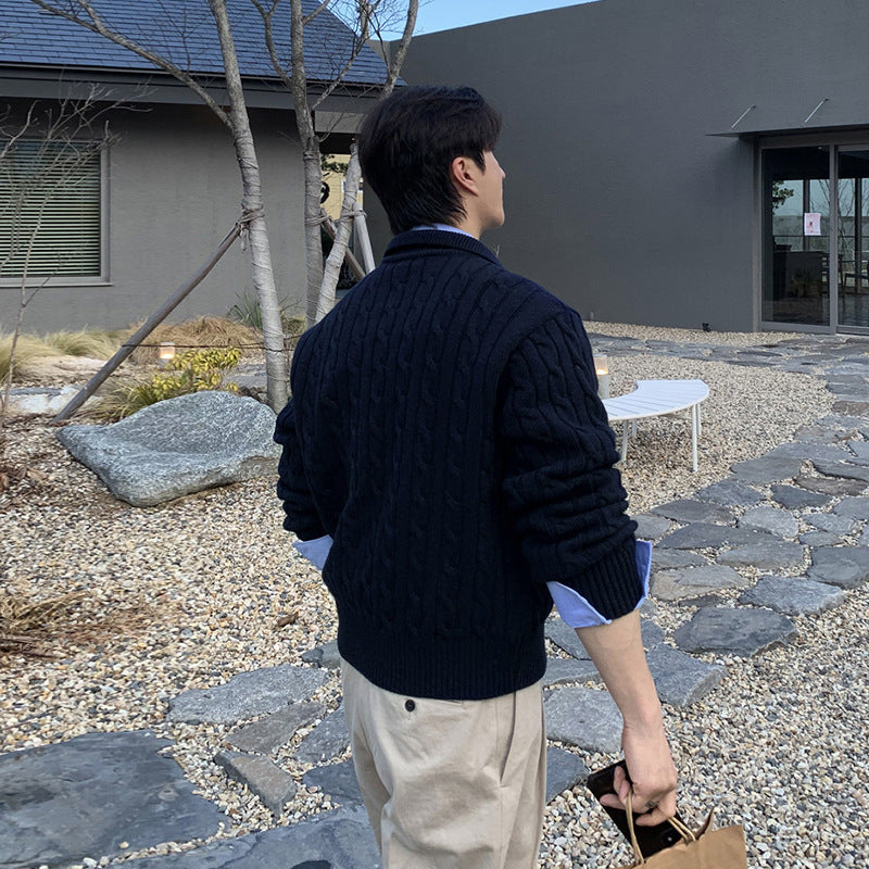 Men's Loose Retro Sweater