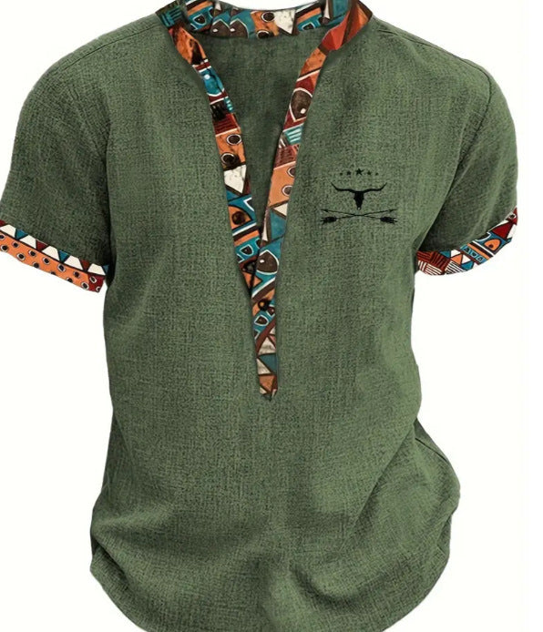 European And American 3D Printed Shirt