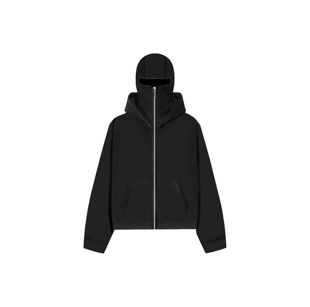 Street Round Neck Double Hood Cardigan Coat