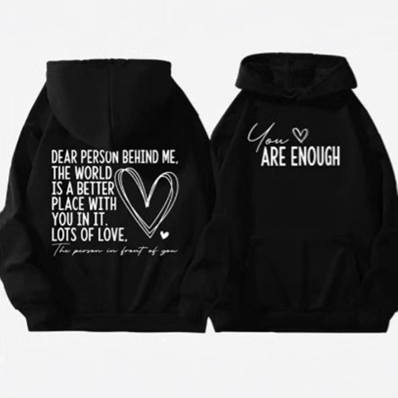 Spring And Autumn Casual Love Letter Loose Men's And Women's Hoodie
