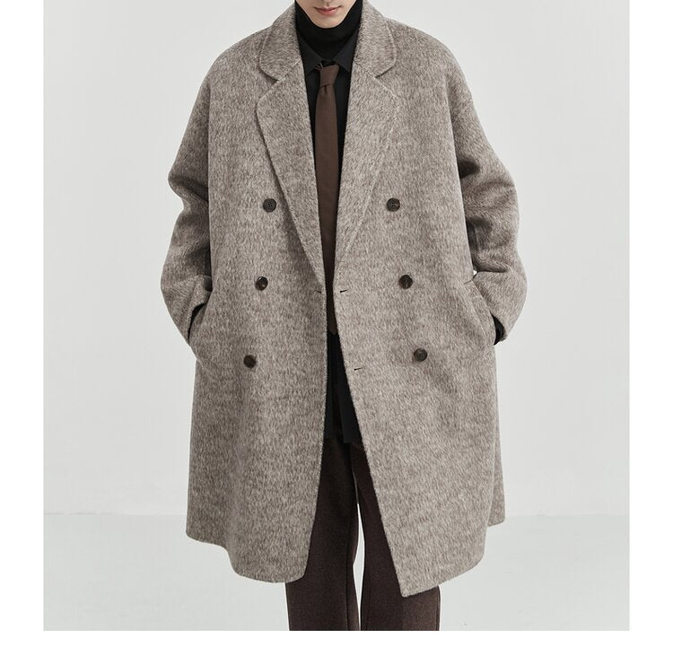 Double-sided Woolen Men's Mid-length Coat