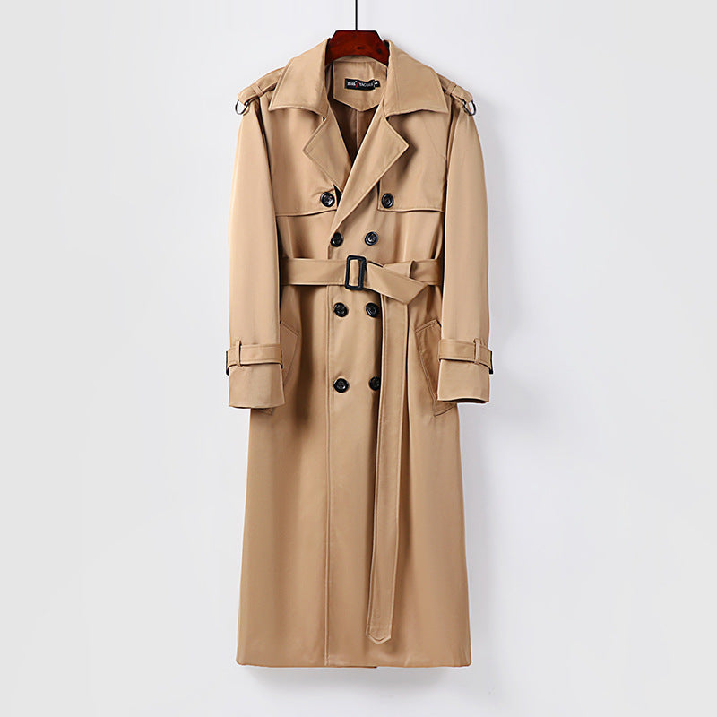 Men's Thickened Plus Size Over-the-knee Trench Coat