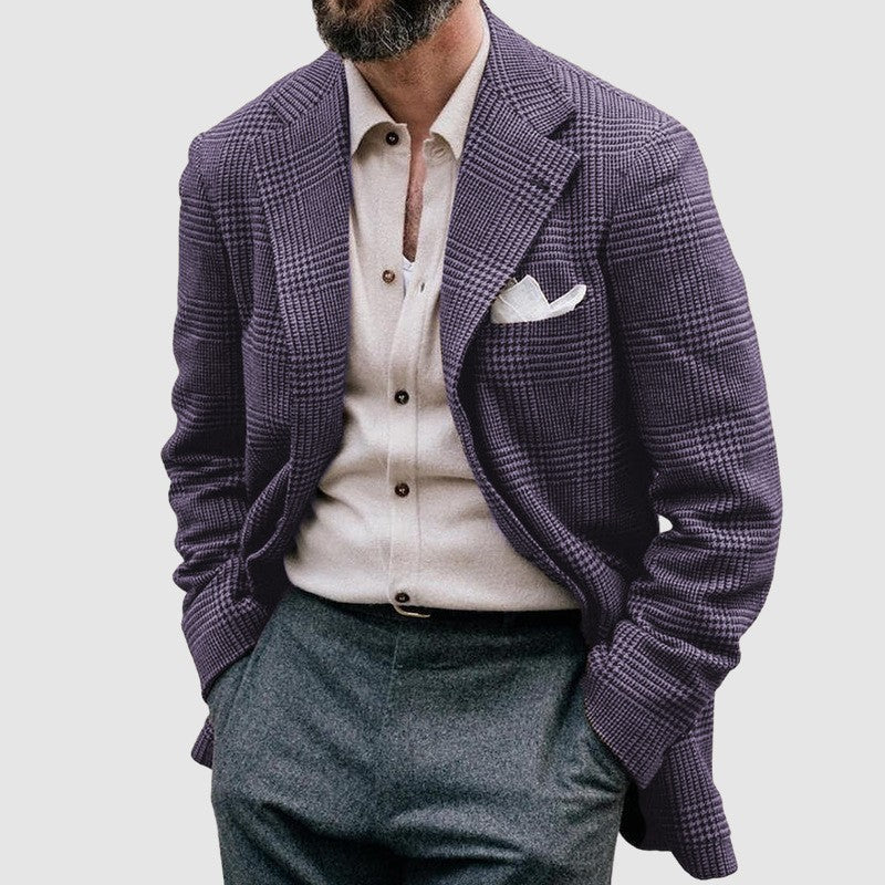 Spring Casual Printed Double Button Suit