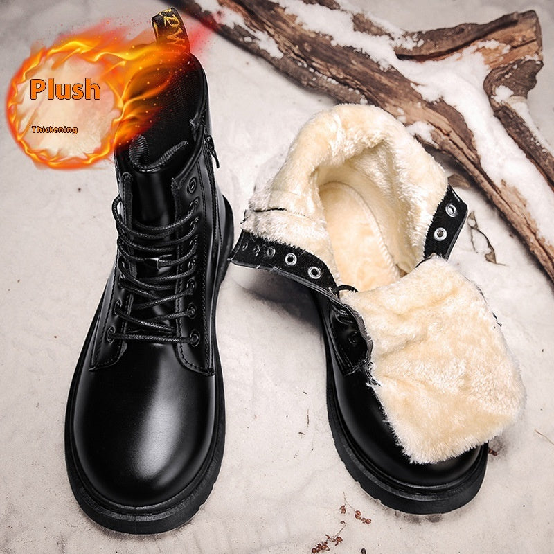 Martin Boots With Zipper Men's British Style shoes